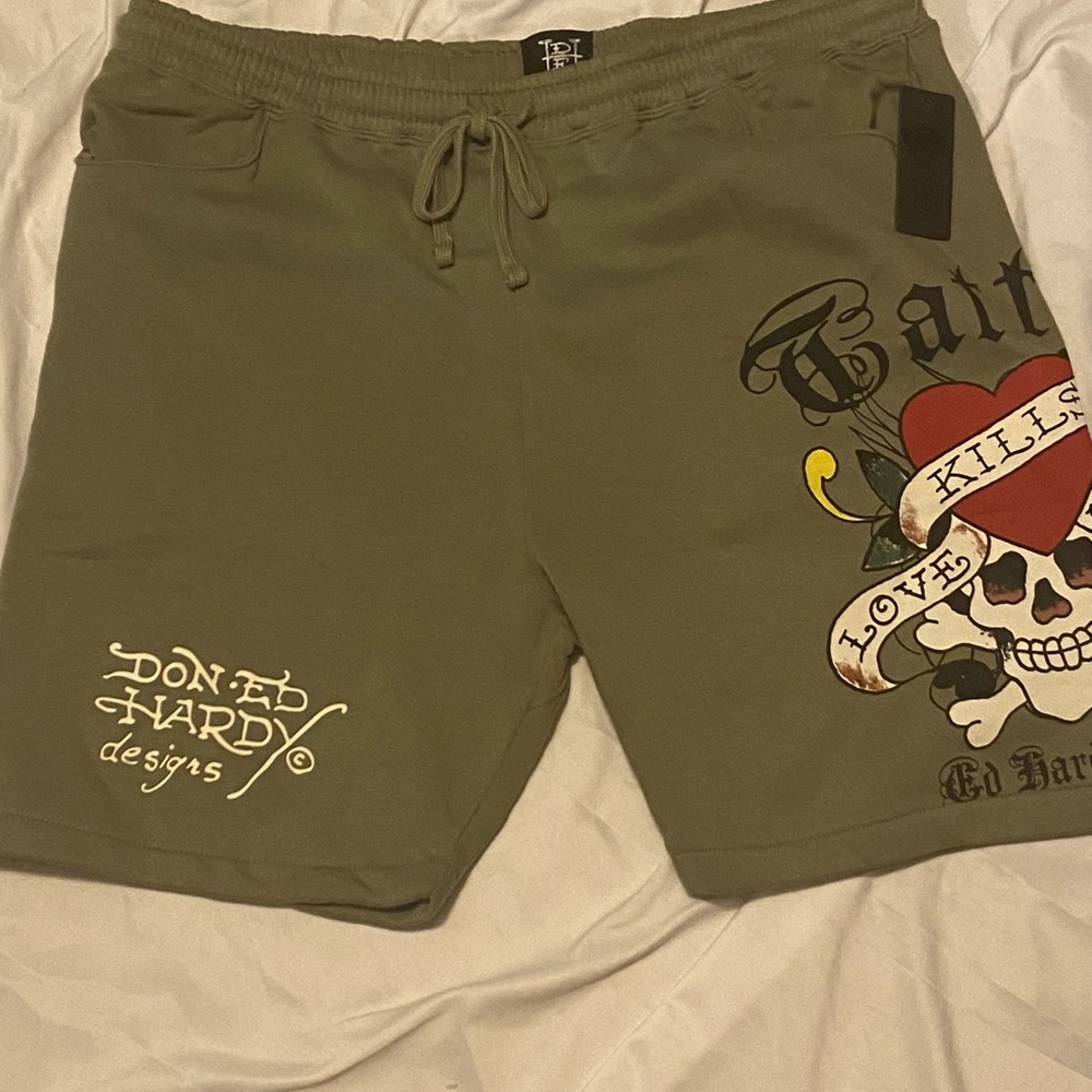 Brand new Ed hardy pants green unisex size 2XL